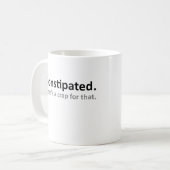 便秘です Funny Mug コーヒーマグカップ (正面左)