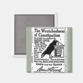 便秘の不幸ヴィンテージ マグネット (正面/裏面)