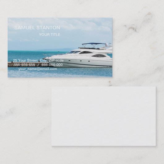 係留のヨット 名刺 (正面/裏面)