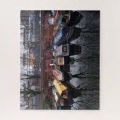 係留ナローボートリフレクションリトルヴェネツィアロンドン ジグソーパズル (縦)