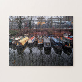 係留ナローボートリフレクションリトルヴェネツィアロンドン ジグソーパズル