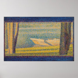 係留ボートの木 ポスター