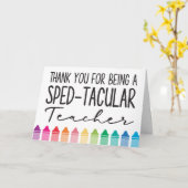 促進される特殊教育の先生の感謝 カード (黄色い花)