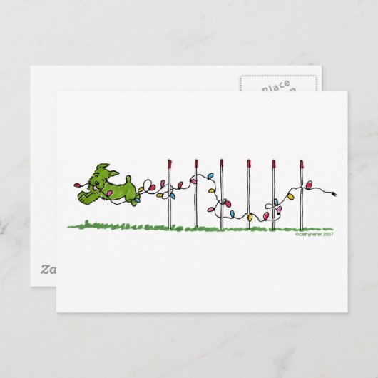 俊敏性クリスマスライト シーズンポストカード (正面/裏面)