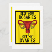 保あなたのロザリは私の卵巣フェミおもしろいニストP 招待状 (正面/裏面)