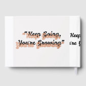 保あなたは成長 – やる気を起こさせる引用文 ゲストブック (裏面)