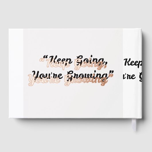 保あなたは成長 – やる気を起こさせる引用文 ゲストブック (裏面)