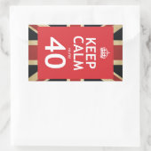 保あなたは40 長方形シール (バッグ)