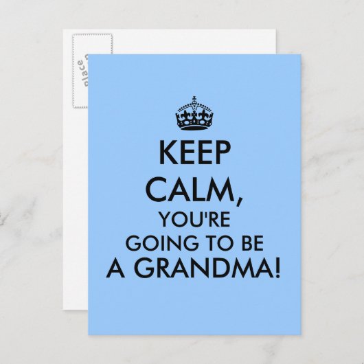 保おばあちゃんはがき妊娠告知 案内ポストカード (正面/裏面)