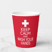 保おもしろい手を落ち着ける 紙コップ (正面)