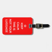 保おもしろい手荷物を落ち着けろ ラゲッジタグ (正面横)