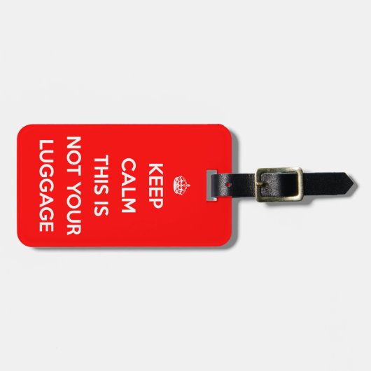 保おもしろい手荷物を落ち着けろ ラゲッジタグ (正面横)