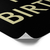 保おもしろい落ち着いて誕生日のポスターテンプレート ポスター (角)