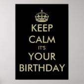 保おもしろい落ち着いて誕生日のポスターテンプレート ポスター (正面)