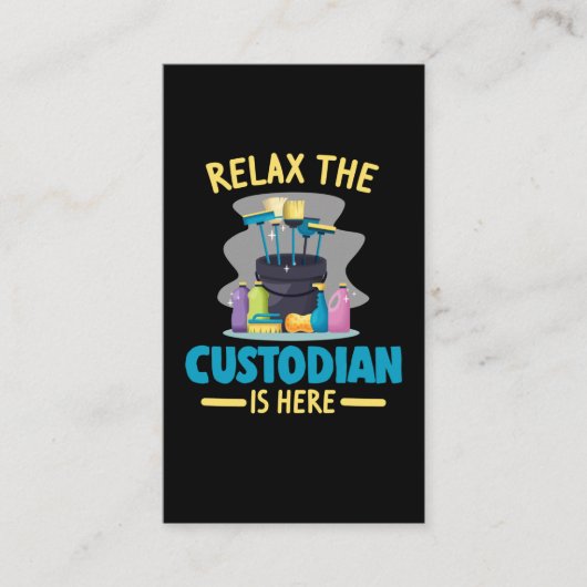 保おもしろい護者清掃員 名刺 (正面)