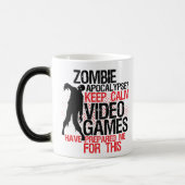 保おもしろいCalm Gamers Mug Zombie Apocalpse モーフィングマグカップ (左)