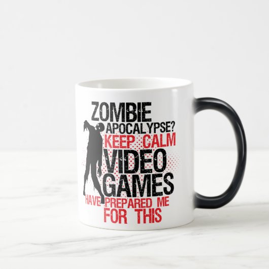 保おもしろいCalm Gamers Mug Zombie Apocalpse モーフィングマグカップ (右)