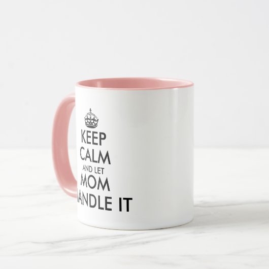 保お母さおもしろいんに任せてお母さんの日 マグカップ (正面左)