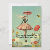 保お洒落輝くGirl Greeting Card カード (正面)