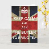 保お茶を持って来頼るために執事は落ち着いて カード (黄色い花)