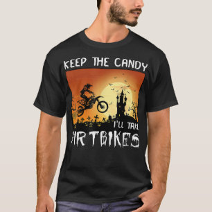 保お菓子はバおもしろいーに飲む Tシャツ