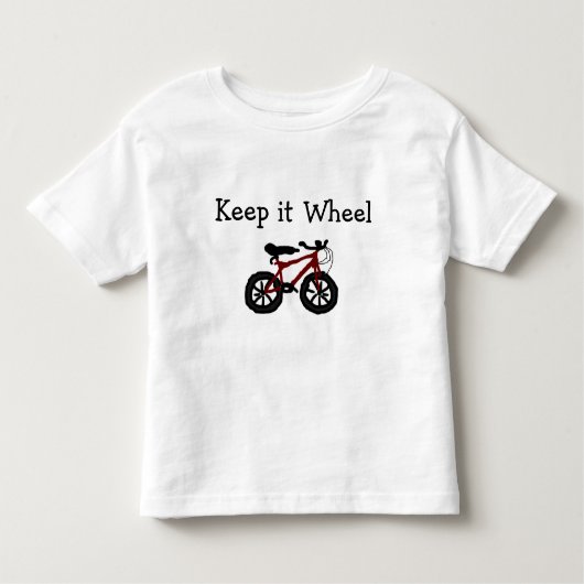 保それ車輪の幼児のバイクのティー トドラーTシャツ (正面)