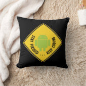 …保ちますコーディングの虫のDroidの印の側面を集中し続けて下さい クッション (ブランケット)