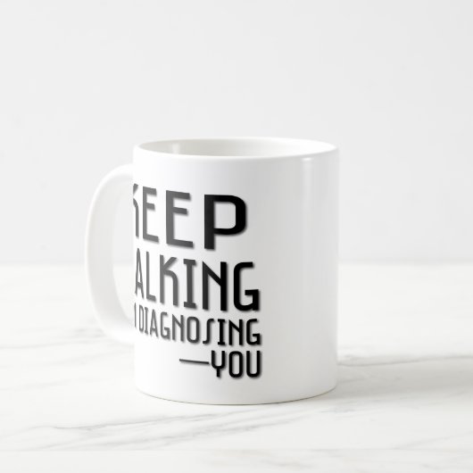 保ちま私を診断していますおもしろいな心理学話します コーヒーマグカップ (正面左)