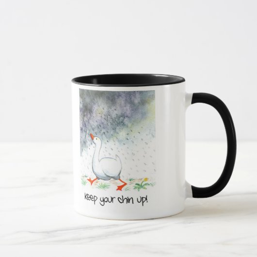 「保って下さいあなたのChinを!」 信号器のマグ マグカップ (右)