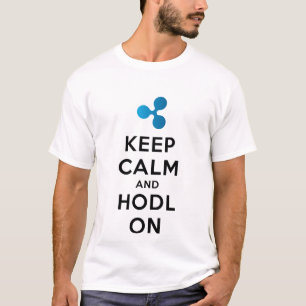 保って下さいさざ波のTシャツ(ライト)の平静そしてHodlを Tシャツ