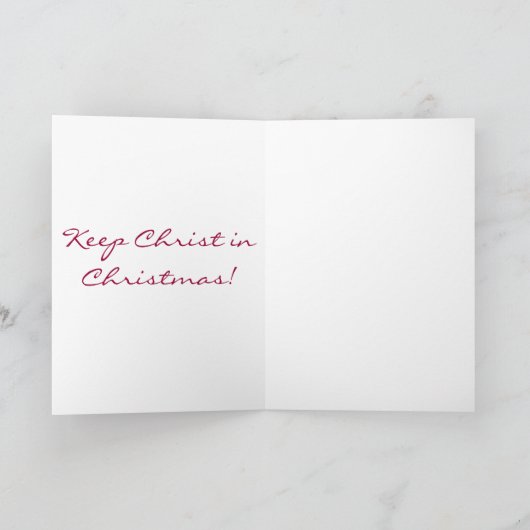 保って下さいクリスマス(Cのカテドラルシリーズ)のキリストを シーズンカード (内部)