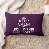 保って下さい平静および愛象(どの色でも)を ランバークッション (ブランケット)