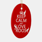 保って下さい平静および愛Roos (カンガルー)を セラミックオーナメント (右)