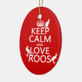 保って下さい平静および愛Roos (カンガルー)を セラミックオーナメント (左)
