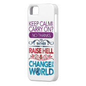 保って下さい平静を….地獄を上げて下さい及び世界を変えて下さい! Case-Mate iPhoneケース (裏面左)