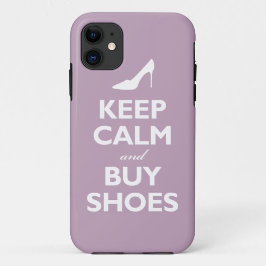保って下さい穏やかなおよび買物の靴(淡い色のなバイオレット) Case-Mate iPhoneケース (裏面)