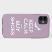 保って下さい穏やかなおよび買物の靴(淡い色のなバイオレット) Case-Mate iPhoneケース (裏面(横))