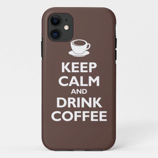 保って下さい穏やかなおよび飲み物のコーヒー(モカ) Case-Mate iPhoneケース (裏面)
