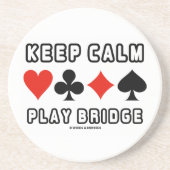 保って下さい穏やかな演劇橋(4つのカードのスーツ)を コースター (正面)