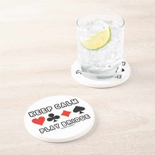 保って下さい穏やかな演劇橋(4つのカードのスーツ)を コースター (側面)