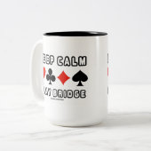保って下さい穏やかな演劇橋(4つのカードのスーツ)を ツートーンマグカップ (正面左)