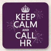保って下さい穏やか、呼出しHR (どの色でも) コースター (正面)