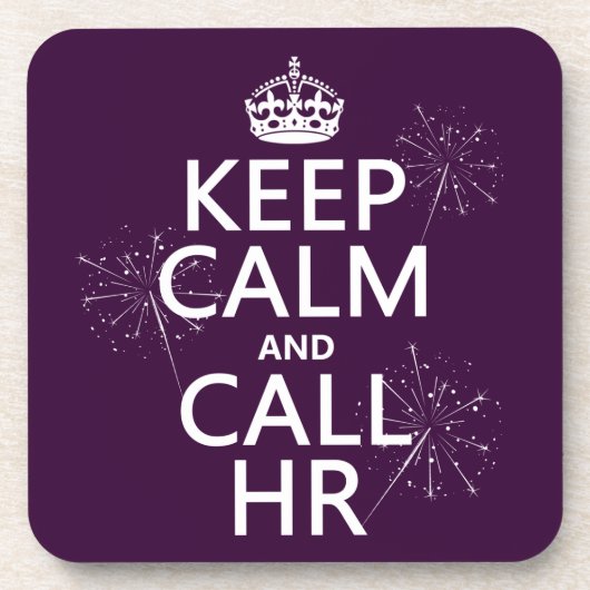 保って下さい穏やか、呼出しHR (どの色でも) コースター (正面)