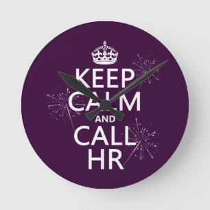 保って下さい穏やか、呼出しHR (どの色でも) ラウンド壁時計