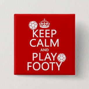 保って下さい穏やか、演劇Footy (フットボール) (サッカー) 缶バッジ