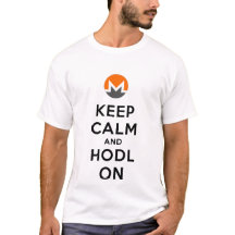 保って下さいMoneroのTシャツ(ライト)の平静そしてHodlを