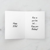 保つま先で30番目の誕生日 カード (内部)