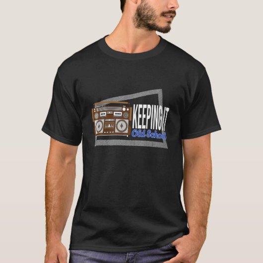 保のITクラシック無線デザインヴィンテージ音楽 Tシャツ (正面)