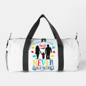 保またはデザインあなた自身のダッフルバッグ ダッフルバッグ (裏面)