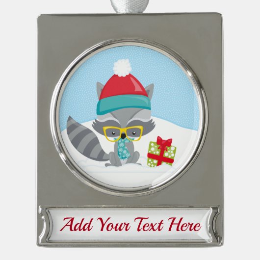 保またはデザイン独自の金ゴールドメッキされたバナーまたは名前 シルバープレートバナーオーナメント (正面)